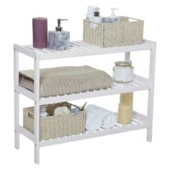 Bragg Dili 3-Tier Shoe Rack Storage Shelves, White