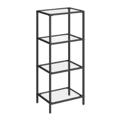 Bragg Galway 4-Tier Glass Display Table, Black