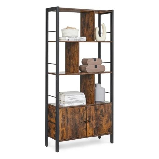 Bragg Hamburg Bookcase Storage Shelves, Brown