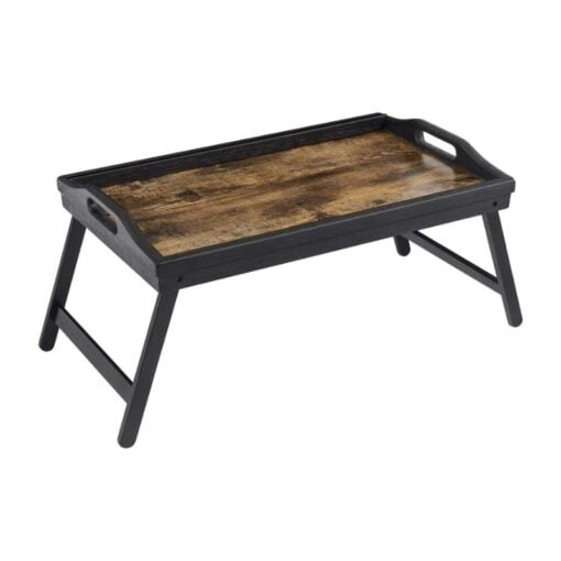 Bragg Kuta Bed Serving Tray Table with Folding Legs, Brown