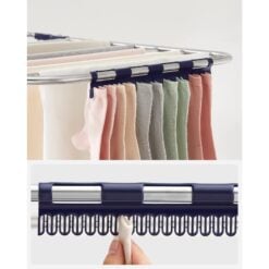 Songmics 2-Tier Freestanding Clothes Drying Laundry Rack Sock Pegs