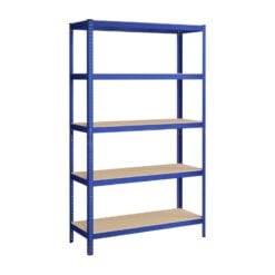 Songmics 5-Tier Heavy-Duty Steel Shelving Storage Unit, Blue