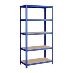 Songmics 5-Tier Steel Shelving Storage Unit, Blue