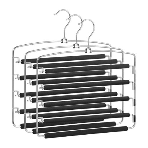Songmics Metal Clothes Trouser Pants Hangers, Set of 3