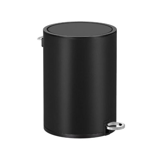 Songmics Pedal Bathroom Bin with Lid, 3L Black