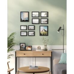 Songmics Set of 10 Picture Frames, Black Mounted