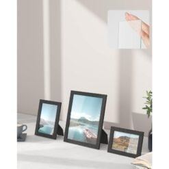 Songmics Set of 10 Picture Frames, Black Standing