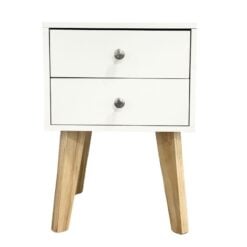 Bragg Bari Bedside Table Side Table, White