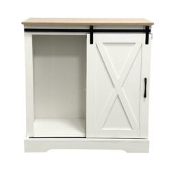 Bragg Davao Barn Door Storage Cabinet, White
