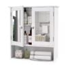Bragg Hobart Bathroom Cabinet with Mirror, White