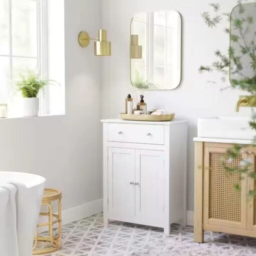 Bragg Lusaka Bathroom Storage Cabinet, White in Bathroom