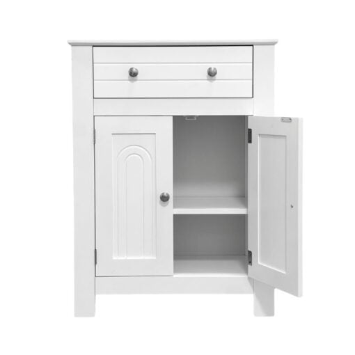 Bragg Lusaka Bathroom Storage Cabinet, White One Open Door