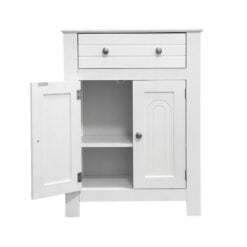 Bragg Lusaka Bathroom Storage Cabinet, White Door Open
