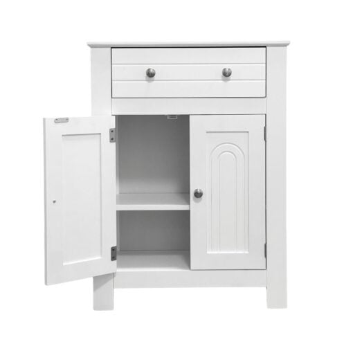 Bragg Lusaka Bathroom Storage Cabinet, White Door Open