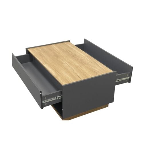 Bragg Riga Double Drawer Coffee Table Drawers Open