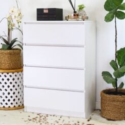 Bragg Corfu Chest of Drawers, White angeled