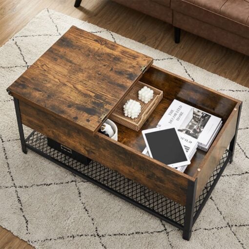 Bragg Maputo Fold Top Coffee Table, Brown Folded