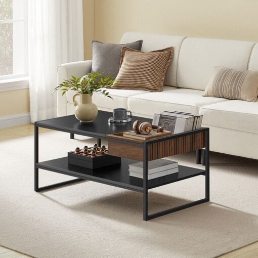 Bragg Tampa Coffee Table, Black Lifestyle