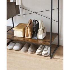 Bragg Capri 5-Tier Clothes Storage Rack with Rail, Brown