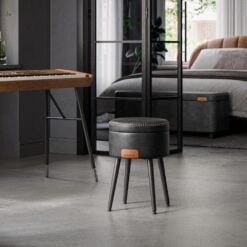 Vasagle Dressing Table Stool Storage Ottoman, Black Lifestyle