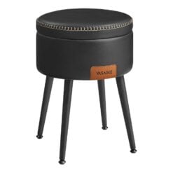 Vasagle Dressing Table Stool Storage Ottoman, Black