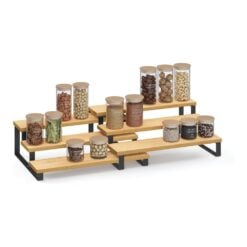 Songmics 3-Tier Cupboard Shelf Spice Rack Organiser, Set of 2