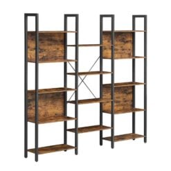 Bragg Luanda Storage Bookcase Shelf, 14 Shelves, Brown