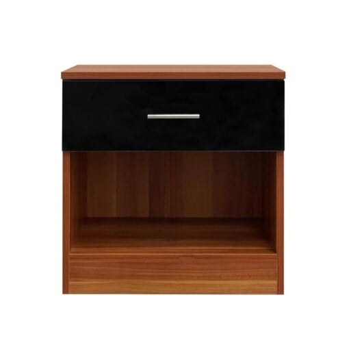 Bragg Astana Bedside Table Side Table, Walnut Black