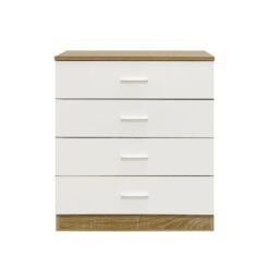 Bragg Dalian 4 Drawer Chest of Drawers, Oak White