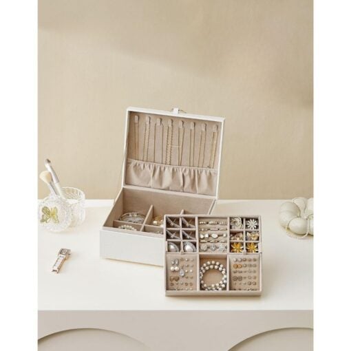 Songmics 2-Layer Jewellery Box Organiser with Removable Tray