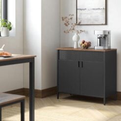 Songmics Metal Storage Cabinet Sideboard with Double Doors