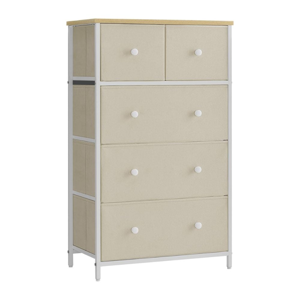 Songmics Chest of Drawers Storage Dresser, 5 Fabric Drawers
