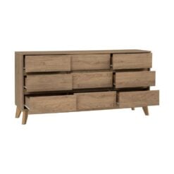 Bragg Hirado Chest of Drawers 9 Drawers Drawers Open