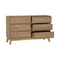 Bragg Hirado Chest of Drawers, 6 Drawers Open Drawers