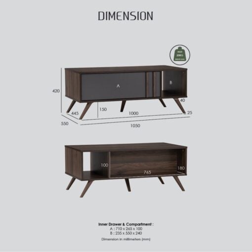 Bragg Blackburn Coffee Table Dimensions