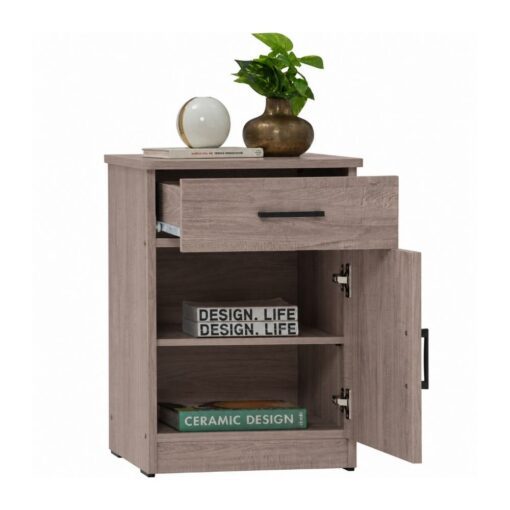 Bragg Dublin Bedside Side Table, Dark Oak