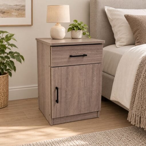 Bragg Dublin Bedside Side Table, Dark Oak