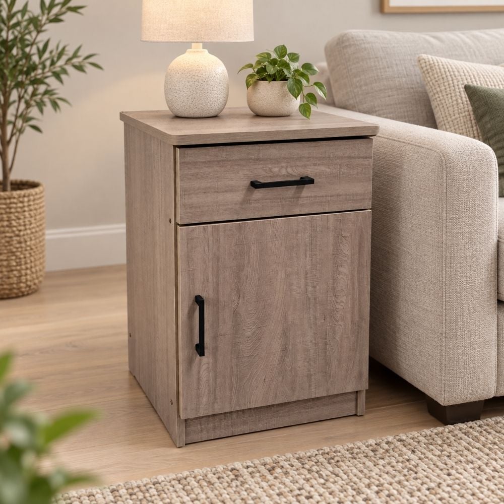 Bragg Dublin Bedside Side Table, Dark Oak