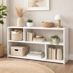 Bragg Caracas Storage Display Bookshelf, White Side