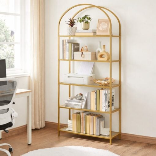 Bragg Lima 5-Tier Glass Arch Shelves