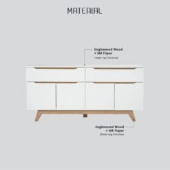 Bragg Mando 1.6m Sideboard Storage Cabinet Material