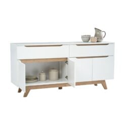 Bragg Mando 1.6m Sideboard Storage Cabinet Doors Open