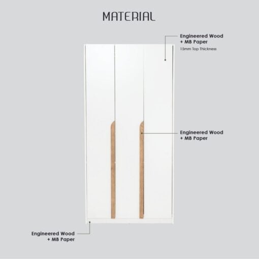 Bragg Mando 3 Door Wardrobe Closet Material