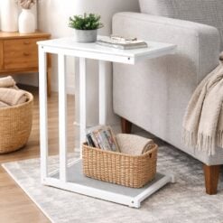 Bragg Madrid Side End Table, White
