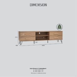 Bragg Samos TV Stand Dimensions