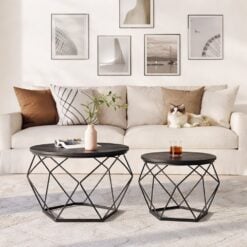Bragg Wellington Nesting Side Tables, Black