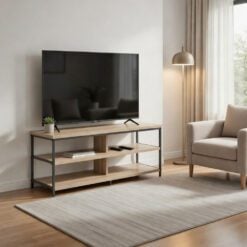 Bragg Essential 1.1m TV Stand with Storage Shelves Living Room