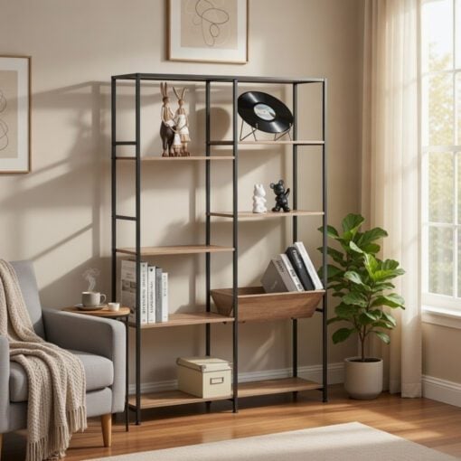 Bragg Essential Display Bookshelf with Magazine Shelf