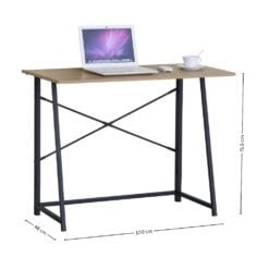 Bragg Essential Foldable Student Office Work Desk Dimensions