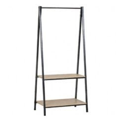 Bragg Essential Ladder Shelf with Clothes Hanging Rail Plain